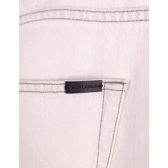 Saint Laurent Paris D18 M/SL-LW Jeans 34 Mens Off White Defect New - Picture 7 of 16